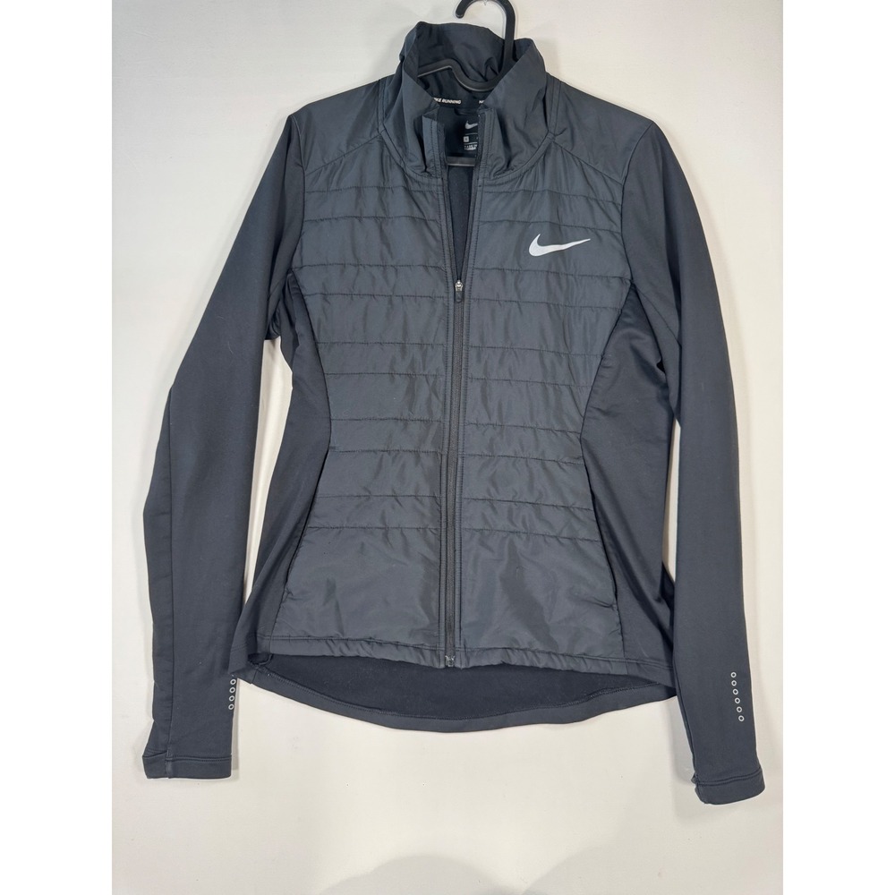 Nike Running Athletic Light Full Zip Jacket Black S Aerolayer Outdoor Layers